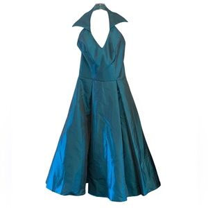 Vintage 50s Regency Full Skirt Raylia Designs Teal formal Cocktail Dress holiday